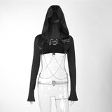 Summer New Street Fashion Slimming Chain Gilding Design With Hats And Long Sleeves-Outfit