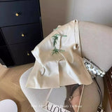 High-End Women's Wear New Chinese Apricot Bamboo Satin Collar Vest 2024 Female Spring And Summer Fashion-Outfit