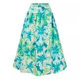 Toloer Independently Designed And Shot The New Women's Summer Casual Floral Print Skirt-Outfit
