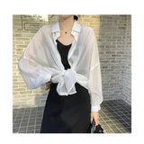 And Long Sun Protection Shirt Women 2025 Summer Long Sleeves Large-Size Breathable Thin Cardigan Coat Women Fashion Tops