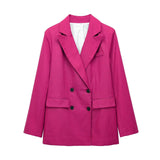 Autumn And Winter Straight Trousers Double Buckle Suit Vest Three Sets Of New Women's Fashion Commuting