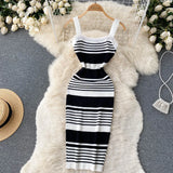 button Bodycon Knitted midi Dress Summer stretch tank pencil casual Party Women club sheath knee length