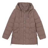 Winter Down Cotton-Padded Jacket Female Long Warm Cotton-Padded Jacket 2024 New Korean Version Fashion Pure Color-Outfit