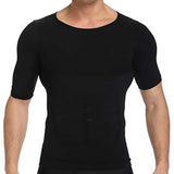 Style Slim Men's Body Slimming Short Sleeves Belly Collection Belly Collection Beer Belly A Generation Of Hair-Outfit