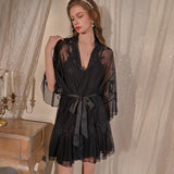 Lace Bow Deep V Seduction Lace Lace Ice Slings Beautiful Back Pure Lusty Sexy