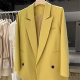 Toloer Small Suit Jacket Female Spring And Autumn 2024 New Korean Version Straight Tube Casual Niche Design Fried Street Fashion Top-Outfit