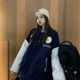 Spring Autumn Thin Patchwork Baseball Jacket Woment Bomber Women Harajuku Clothes Female Ladies Streetwear Gothic Loose