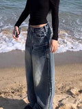 Hop Washed Distressed High Waist Baggy
