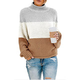 Sweater Female Autumn Winter Knitted Women Sweater Pullover Female Tricot Jersey Jumper Femme High Collar Women