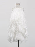 High-End Dress Women 2025 Autumn And Winter New Out-To-Shoulder Splicing Lotle Side Design Short Dress Women's Clothing