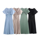 2025 Women's High-End V-Neck Silk Tense Simoufry