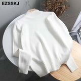 Korean Style Loose Sweater Women Pullover Casual Half Turtleneck Long Sleeve Knit Sweater Female Jumpers solid basic