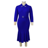 Fashion Autumn/Winter Long-Sleeved Fishtail Party Banquet Dress