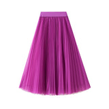 Fairy Atmosphere Swing Net Yarn Half-Dress Woman 2025 Spring Thin And Flowing Medium Long Folded Dress