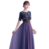 Dress 2025 New Banquet Temperament Long-Term Squins Adult Choir Show Long Dress Tibetan