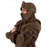 Hooded Elbow-Wearing Mask Fagroom Fagroom Faeling Fagmouse Solid-Color Coat Tunic