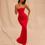 Satin Corset Maxi Dress-Outfit