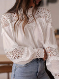 Hot Sale Of New Hook And Flower Hoodie Women's Sexy Hollow Horn Sleeve Lace Shirt
