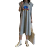 Toloer New Korean Version Of Women's Vest T Shirt Long Skirt Haraa Fan Student Jacket Women's Summer Vest
