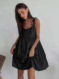 Cotton Dress Woman 2025 New Spring And Summer Holiday Wind Loose Sling Skirt A-Word