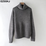 autumn Winter casual cashmere oversize thick Sweater pullovers Women 2021 loose Turtleneck women's sweaters