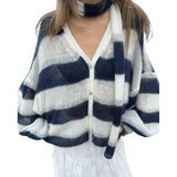 2025 Explosion Easing Loose Lazy Striped Sweater