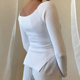 Toloer New Autumn And Winter Elastic Open Shoulder Base Knit-Outfit