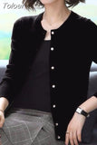 Cardigan Long Sleeve Women Sweaters Loose Knit Sweater Coat O- Neck New Solid Buttons Casual Chic Tops Clothes