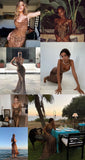 Mesh See Through Leopard Print Maxi Dress-Outfit