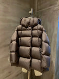 Advanced Sense Plus 90 White Duck Down Down Jacket Female 2024 Autumn And Winter New Short Hoodie Station Loose Coat Tide-Outfit