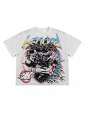Sales 2024 Summer New T-Shirts Hip-Hop Punk Printed Patterns American Gothic Street Men's T-Shirts-Outfit