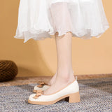 Toloer New Bow Happy Shoes Korean Version British Wind Shallow Mouth With Casual Women's Singles Shoes With