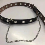 Toloer Lady Square Buckle Casual All-Hole Belt Korean Version Student Decoration With Jeans Black Belt Female-Outfit