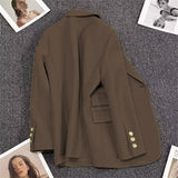 Toloer Spring And Autumn New Pink Suit Jacket Female A Button Casual Temperament Small Spring Suit Tide-Outfit