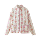 2024 Autumn And Winter Women's Street Fashion Print Casual Coat Quilted Padded Coat W028 6404-Outfit