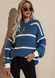 Spring Striped Pullover Loose