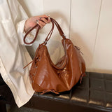 Side Lace Up Bow Pu Leather Backpack-Outfit