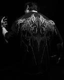 Summer Demon Cross Print Short-Sleeved T-Shirt Stranded Trousers Round Collar Men's Top