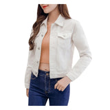Women Denim Jacket For Women Coat Jacket Single Breasted Short Denim Female Jacket Coats 2023