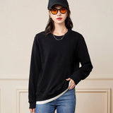 Toloer Gram Heavy Solid Color Round Collar Large Size Hoodie With Both Male And Female Couples Hoodie Cotton Simple Head-Outfit