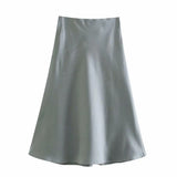 2025 New Tight Waist Simple Set Solid Color Lirt Solid Color Half Body