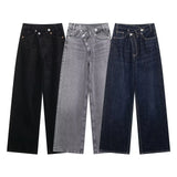 Homemade New Women's Fashion Double-Fashion High Waist High-Legged-Legged Jeans