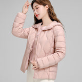 Autumn And Winter New Light Down Jacket Female Short Style Hooded Gourd Style Hooded Pressure Line Slim Inner Bladder Coat Tide-Outfit
