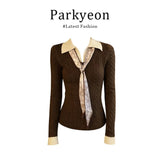 Temperament Long-Sleeved Coat With High-Necked Bottom Vest Pink Half-Dress Skirt