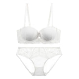 Bra Thin Lingerie Set On A Sexy Lace Bra Summer Breast Gathering Girl Bra