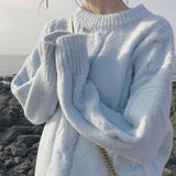 Autumn Winter Women Sweater Casual Oversized Pullovers Elegant Ladies Jumpers Fall Loose Knitted Sweater Pullover Knitwear