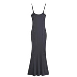 Trendy Women's Dress Hot Girls Sexy Stretch Slim Show Thin Buttocks Halter Skirt Pure Desire Tight Sleeveless Dress-Outfit