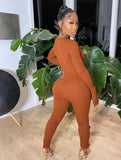 Winter Sexy Chain Lace-up Long Sleeve Tight