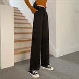 Toloer Leg Pants Women 2023 Autumn Dress New Korean Version Of High Waist Pendant Suit Pants Retro Student Casual Pants Women's
