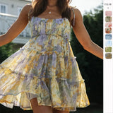 Spring And Summer New Holiday Style Sexy Print High-End Sling Dress Women Have